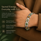 Pavitro Silver Dhan Yog Bracelet Natural Gemstones for Wealth - Certified with Lab Test Report