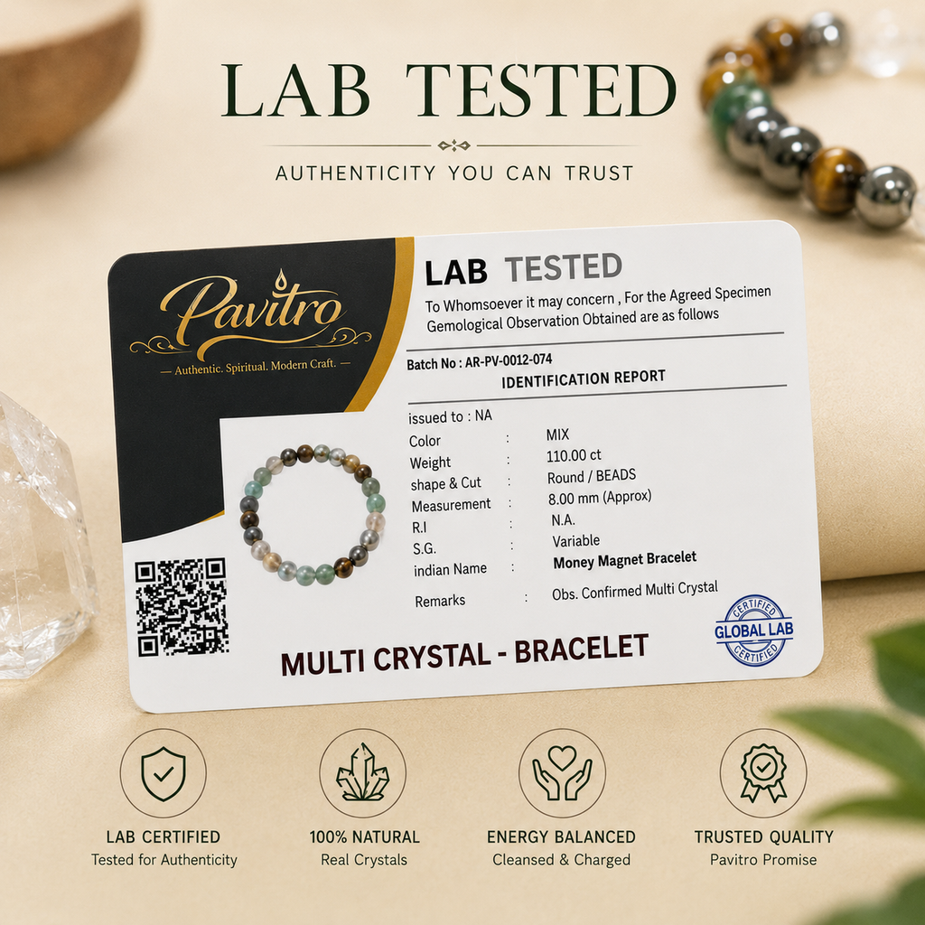 Pavitro Money Magnet Gemstone Bracelet – Certified with Lab Test Report
