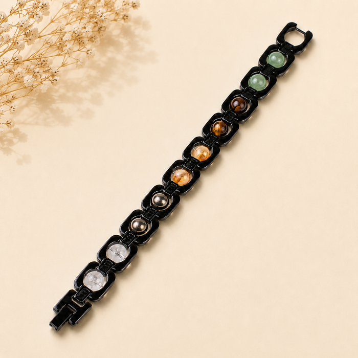 Pavitro Black Dhan Yog Bracelet Natural Gemstones