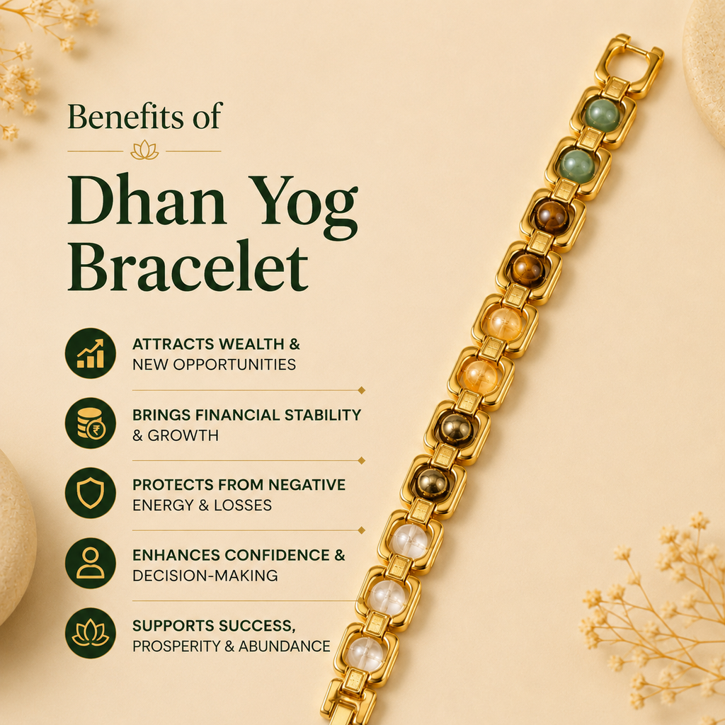 Pavitro Gold Dhan Yog Bracelet Natural Gemstones